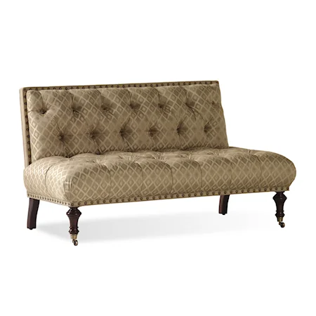 Woodmere Bench with Tufted Seat Back